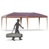 Outsunny 10' x 20' Outdoor Gazebo Pop Up Canopy Party Tent with Carrying Bag, Coffee
