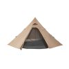 Hot Tent for 4 Persons, Camping Tipi Hot Tents with Stove Jack & Inner Tent, Portable Winter Camping Tents with Snow Skirt, Easy Setup