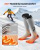 VEVOR Heated Socks, 6000mAh Battery Powered, Rechargeable Heating Socks with 4 Heating Levels, Electric Heated Sock with APP Control for Men Women